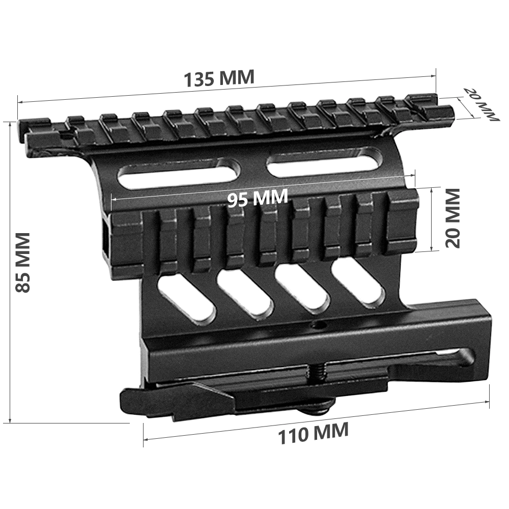 Spina Optics Light Metal Side Sight 20mm Standard Rail Fit