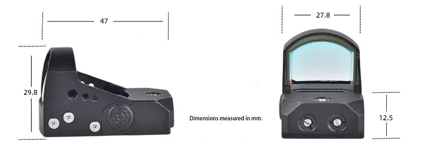 Mil-Std IP67 Rated 6 Moa Ultra Compact Tactical Hunting 20000 Hours Running 4 Hours Auto off Red DOT Sight Open Reflex DOT Weapon Scope Reticle Sight