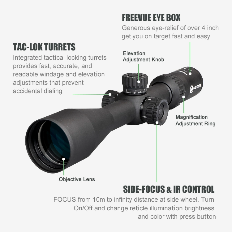 3-18X50 Hunting Riflescope Tactical Scope 1/4 Moa Gun Hunting Scope