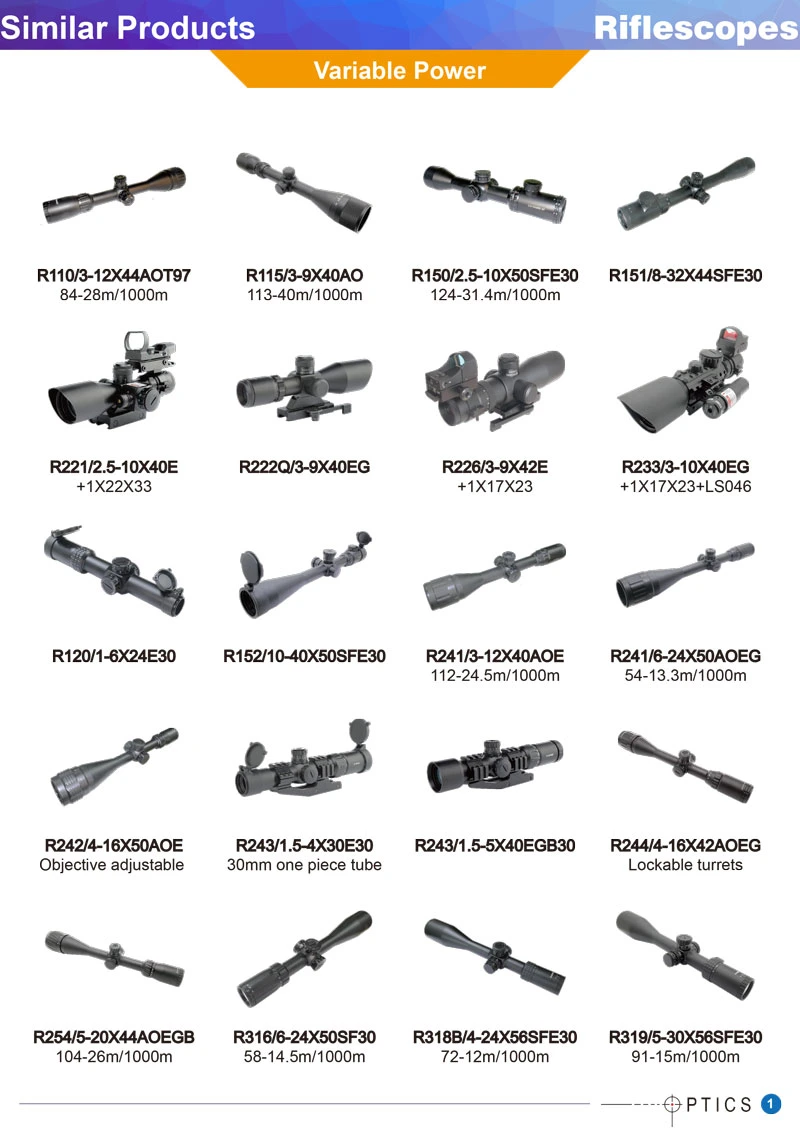 Objective Adjustable Compact 4X32 Riflescope for Game