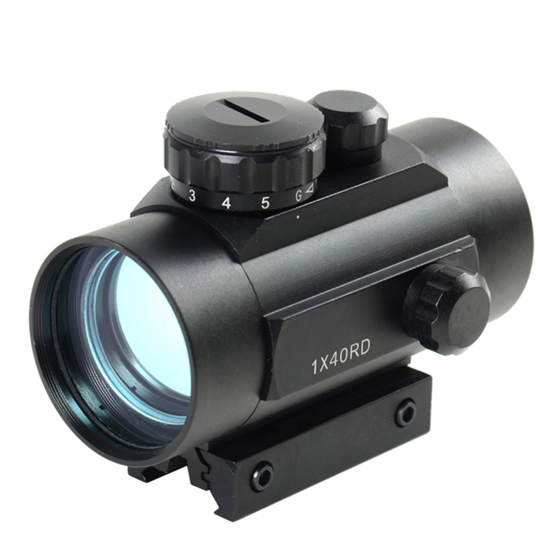 Tactical 1X40 Red Green DOT Sight Scope W/10mm-20mm Weaver Mount